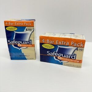 2 Packs Safeguard 4 Bar Extra Pack Soap Beige  Sealed NIP 8 Bars